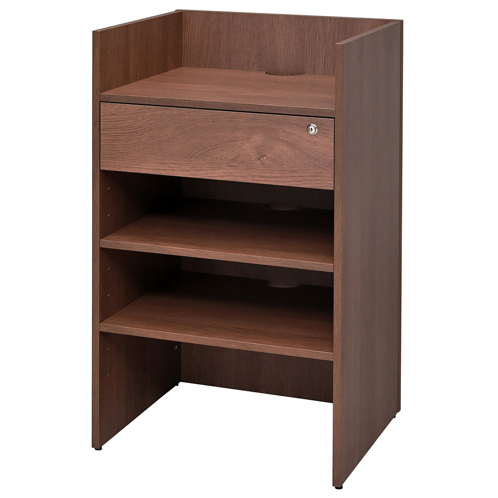 アール・エフ・ヤマカワ レジカウンターII DMJウォルナットII (重量：37kg) RFRGC2-DM2P|【オフィス家具】