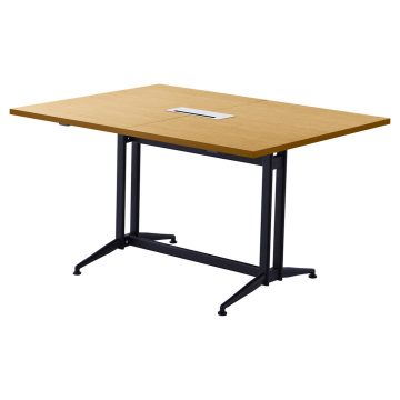 アール・エフ・ヤマカワ T字脚大会議テーブルW1300×D1000 ナチュラル (重量：34kg) RFTMT-1310NA|会議用・ミーテングテーブル