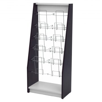 アール・エフ・ヤマカワ 木製カタログスタンドIIダブル ダークII (重量：13kg) SHKS2-002DB2|【店舗用品】