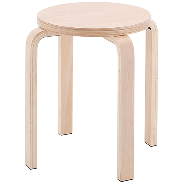 アール・エフ・ヤマカワ 木製丸椅子 ナチュラル (重量：2.7kg) Z-SHSC-1|チェア