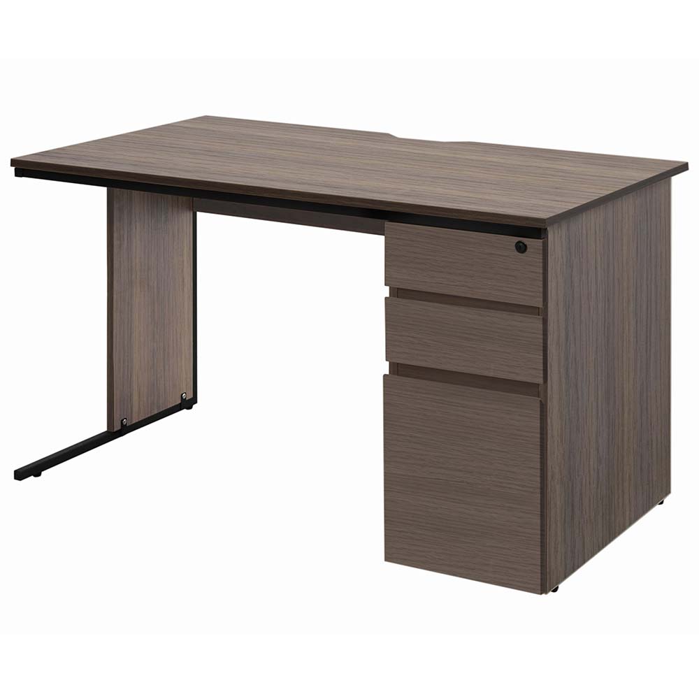 アール・エフ・ヤマカワ ワークデスクII片袖 W1200×D700 ウォルナットII (重量：41.5kg) GZWC2-1270DM2|オフィスデスク