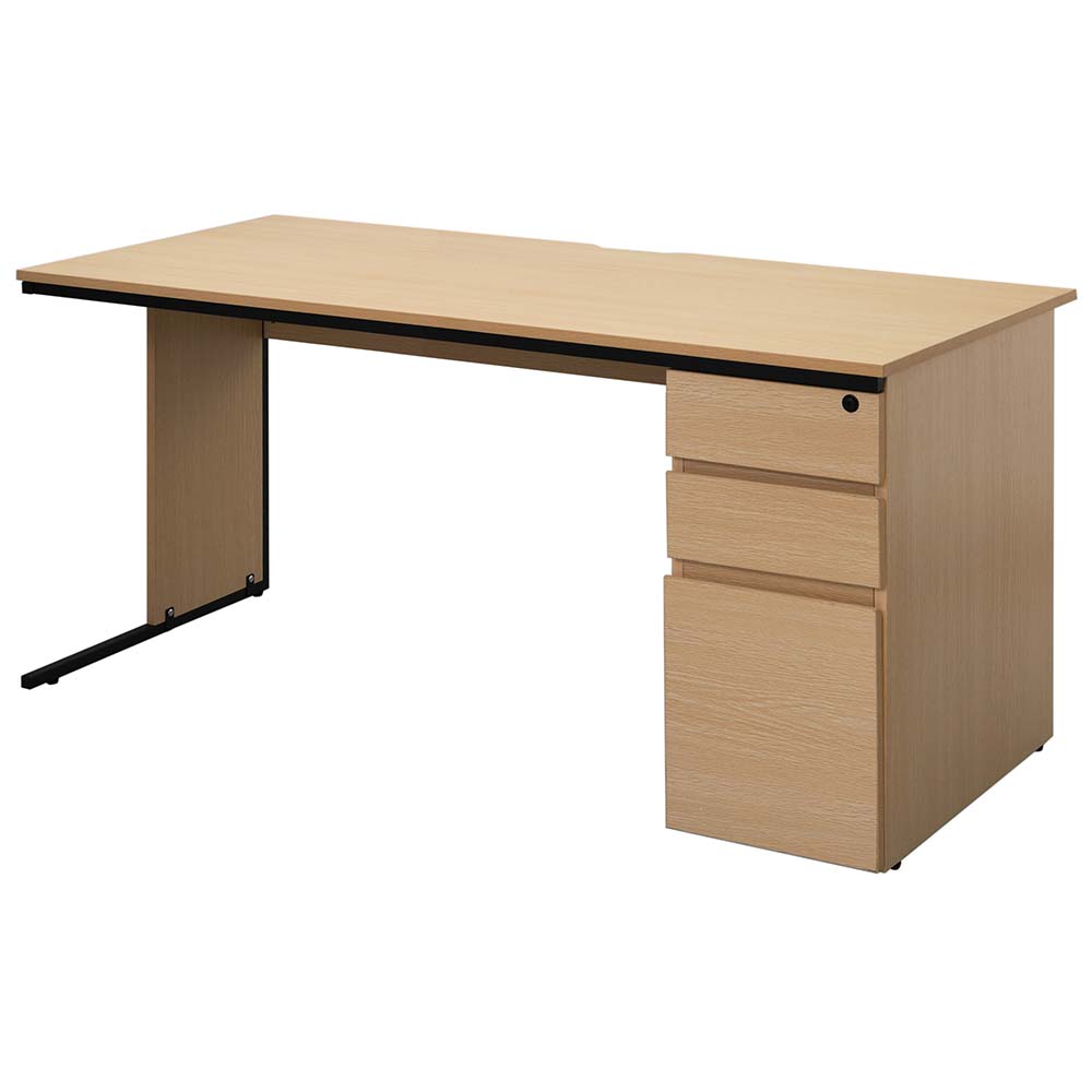 アール・エフ・ヤマカワ ワークデスクII片袖 W1400×D700 ナチュラルII (重量：44kg) GZWC2-1470NA2|オフィスデスク