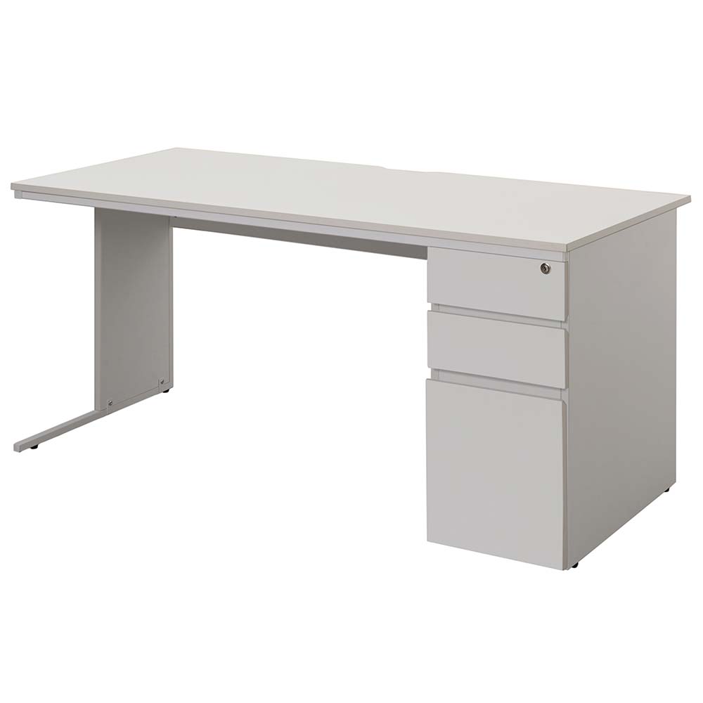 アール・エフ・ヤマカワ ワークデスクII片袖 W1400×D700 ホワイト (重量：44kg) GZWC2-1470WH|オフィスデスク