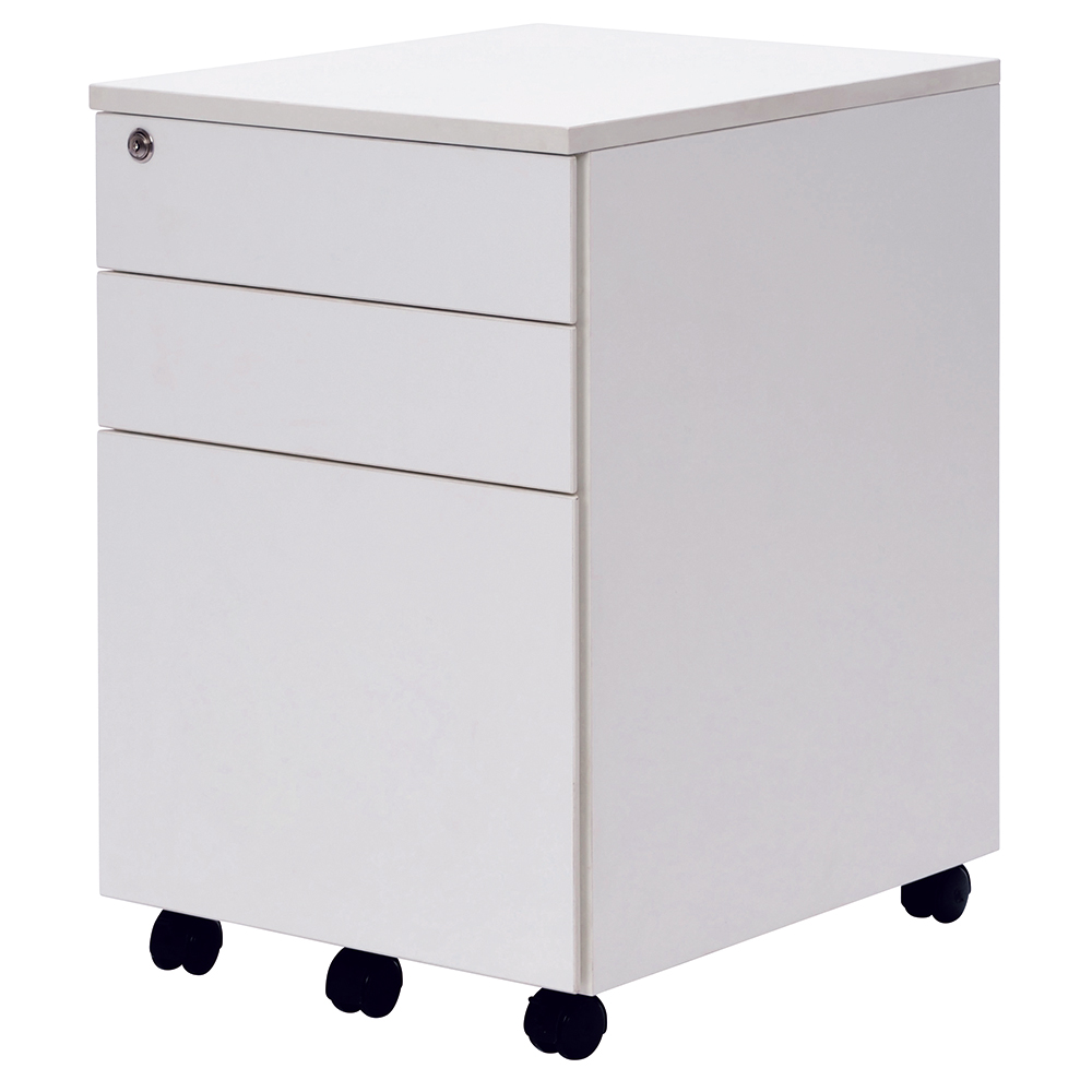 アール・エフ・ヤマカワ ワークデスクII3段ワゴン ホワイト (重量：23.5kg) GZWCA2-3WH|オフィスデスク