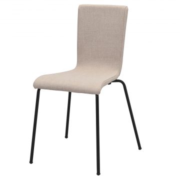 アール・エフ・ヤマカワ ファブリックチェア ベージュII ブラック脚 (重量：3.5kg) RFC-FPBE2BF|オフィスチェアー