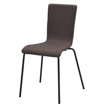 アール・エフ・ヤマカワ ファブリックチェア ブラウンII ブラック脚  RFC-FPBR2BF