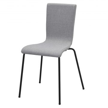 アール・エフ・ヤマカワ ファブリックチェア グレーII ブラック脚 (重量：3.5kg) RFC-FPGY2BF|オフィスチェアー