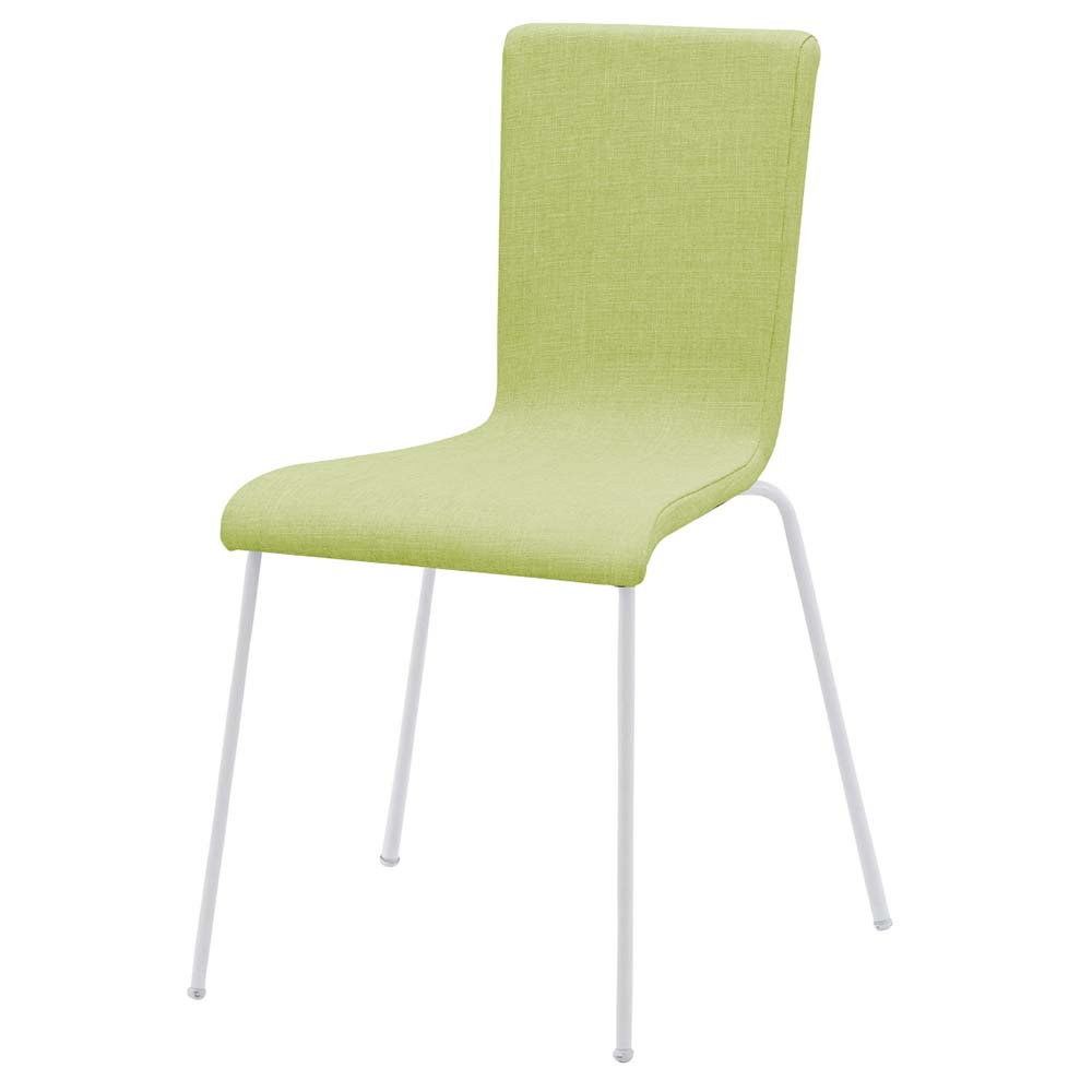 アール・エフ・ヤマカワ ファブリックチェア ライム ホワイト脚 (重量：3.5kg) RFC-FPLMWF|オフィスチェアー