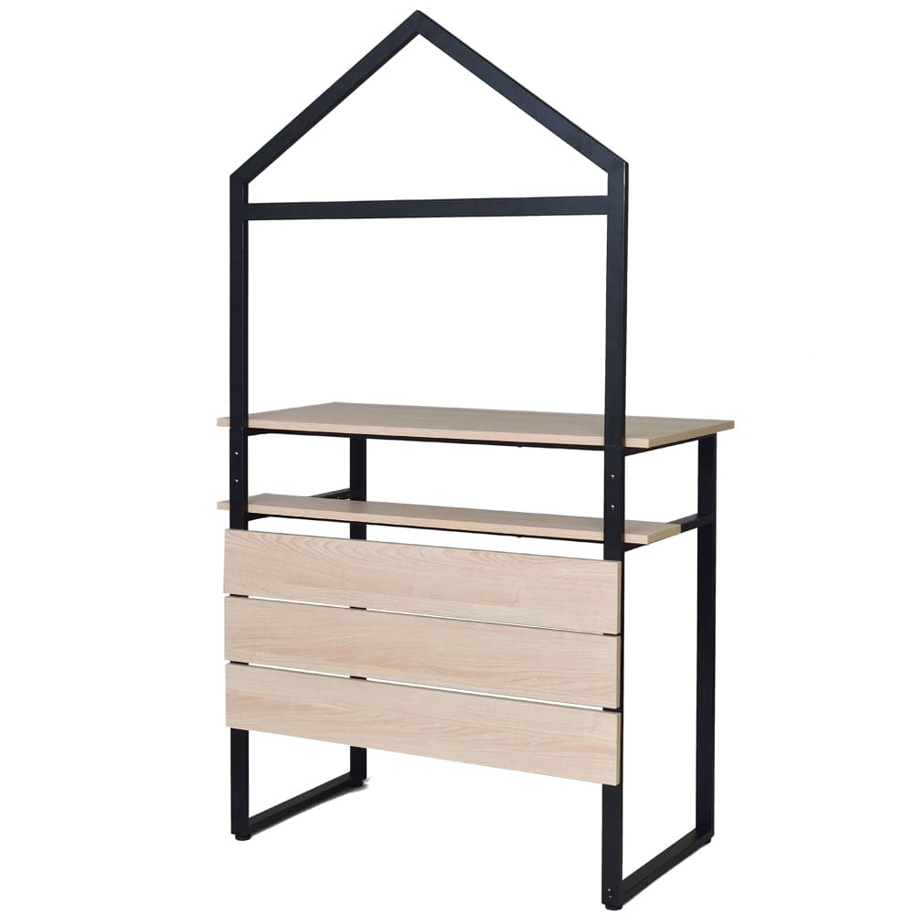 アール・エフ・ヤマカワ カフェステーション カウンター W1100×D556 ナチュラル 屋根付 (重量：25kg) RFCFC-1155NA-RO|【オフィス家具】