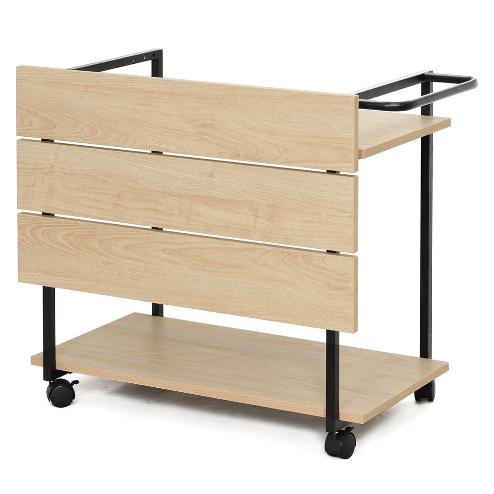 アール・エフ・ヤマカワ カフェステーション ワゴン ナチュラル (重量：19kg) RFCFWG-8044NA|オフィスデスク