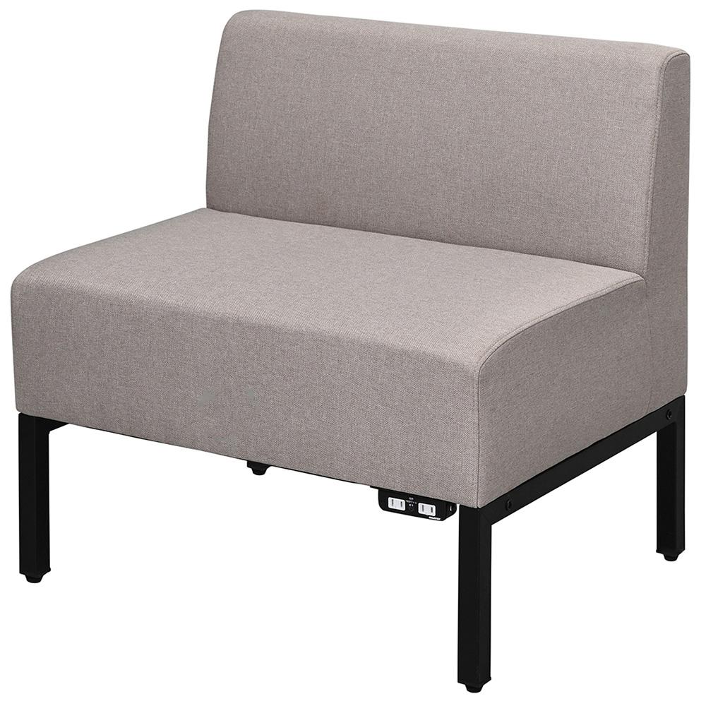 アール・エフ・ヤマカワ カッコ ファブリックソファ W720 ベージュ コンセント付 (重量：14kg) RFFBS-72BE-NC|ソファー