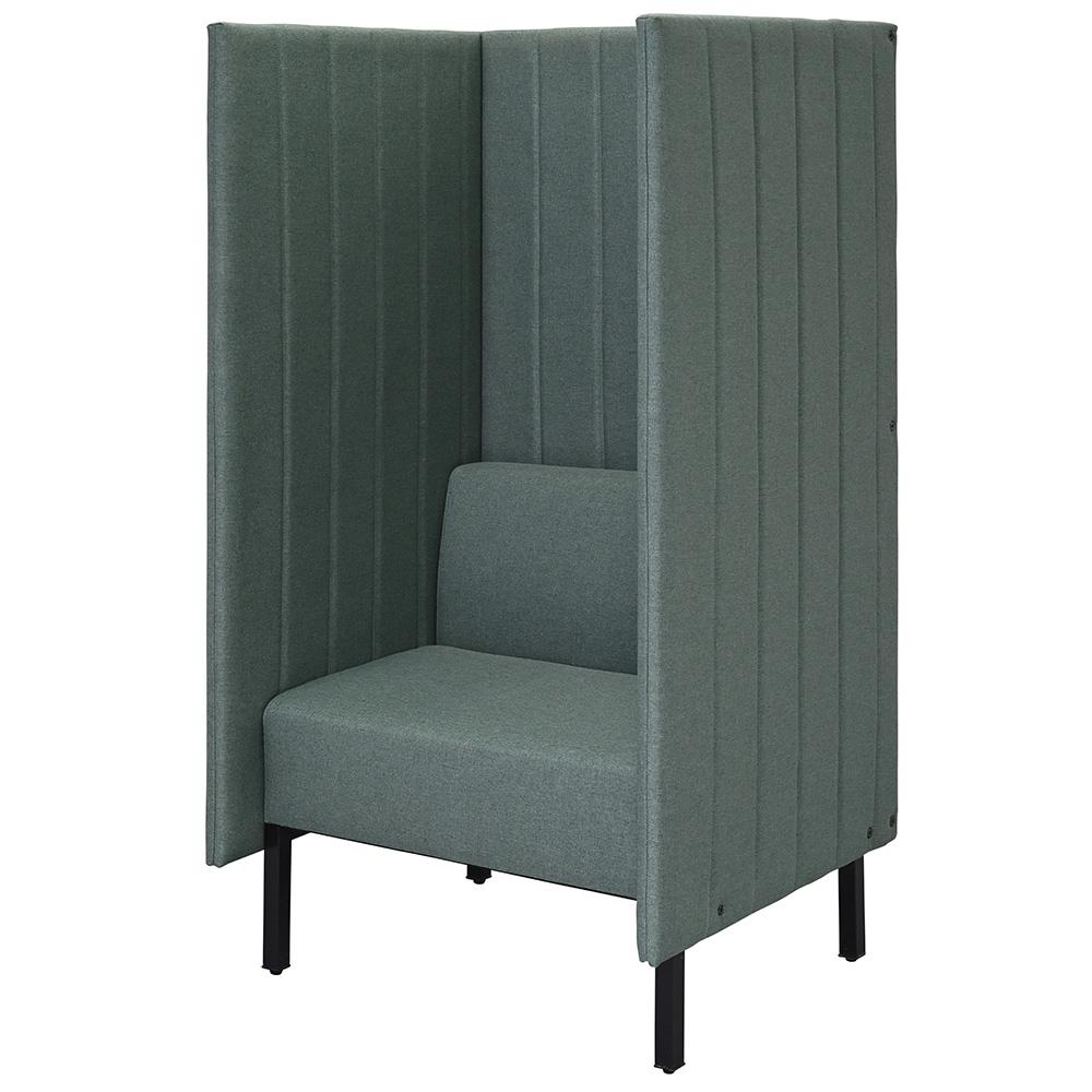 アール・エフ・ヤマカワ カッコ ファブリックソファ W800×H1500 グリーン 両側パネルタイプ (重量：29kg) RFFBS-8015GNR|ソファー