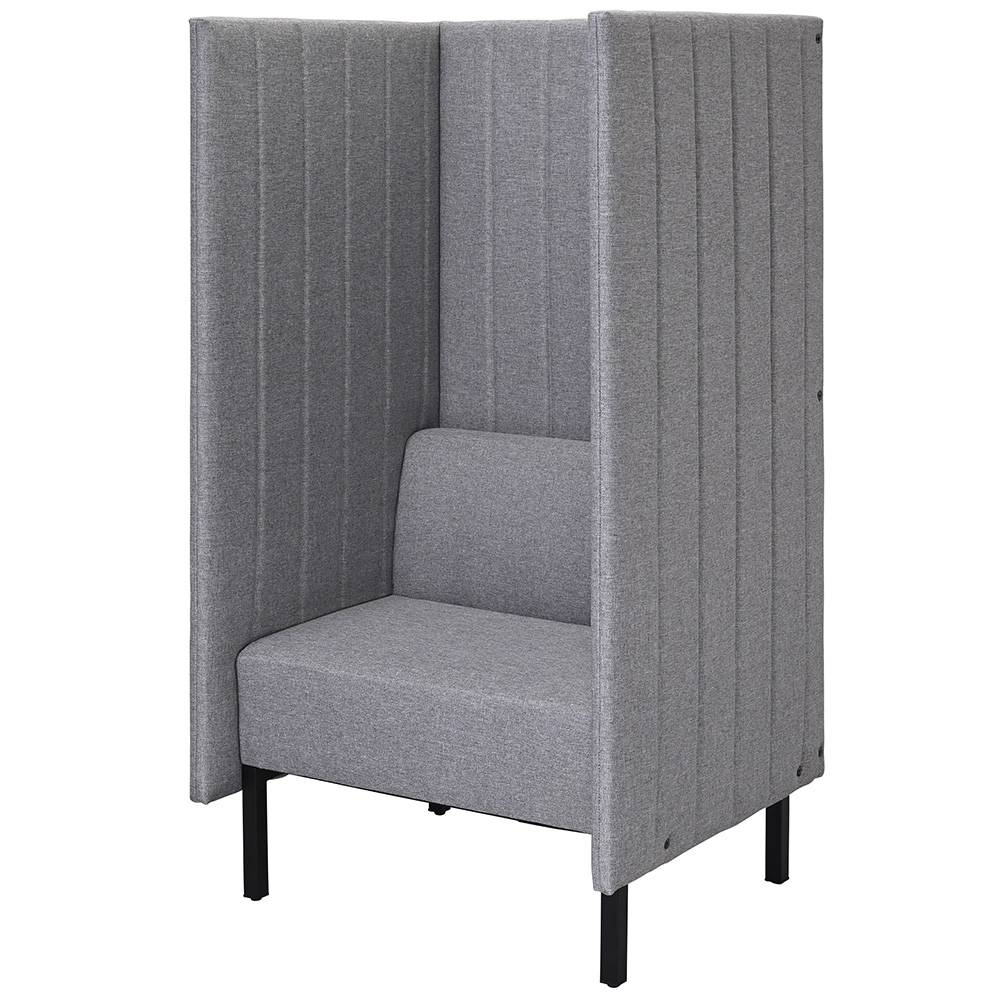 アール・エフ・ヤマカワ カッコ ファブリックソファ W800×H1500 ライトグレー 両側パネルタイプ  RFFBS-8015LGR