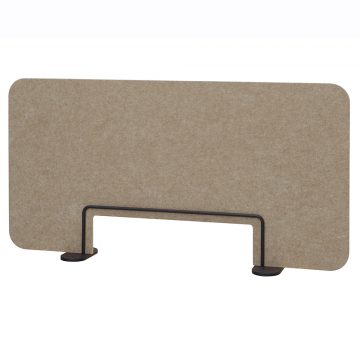 アール・エフ・ヤマカワ フェルトデスクトップパネル W950×H500 ベージュ×ブラック R型 置キ式 (重量：2.5kg) RFFDP-R95BE-TBK|パーテーション