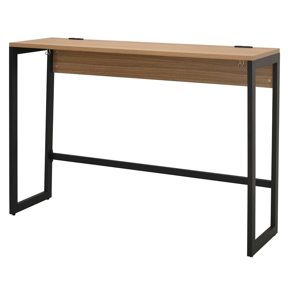 【車上渡し】アール・エフ・ヤマカワ リスム ハイデスク W1500×D450 ウォルナット×ブラック脚 (2ヶ口コンセント付) (重量：24.8kg) RFFHD-1545DM-BL|オフィスデスク