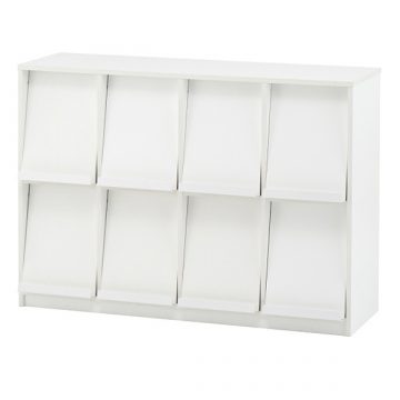 アール・エフ・ヤマカワ フラップシェルフ ホワイト 4列2段  RFFLPS-42W