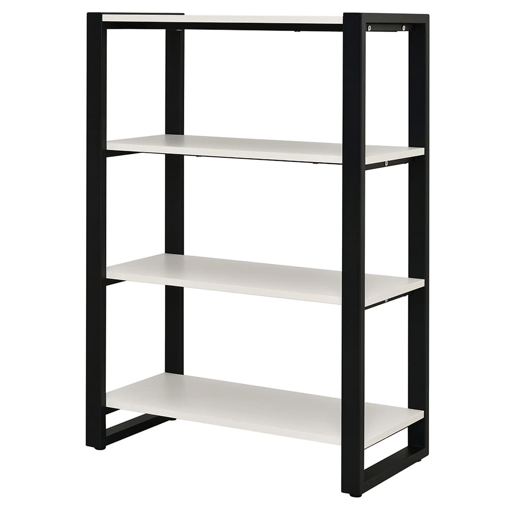 アール・エフ・ヤマカワ リスムシェルフ W800 3段 ホワイト×ブラックフレーム  RFFSH-803WH-BF