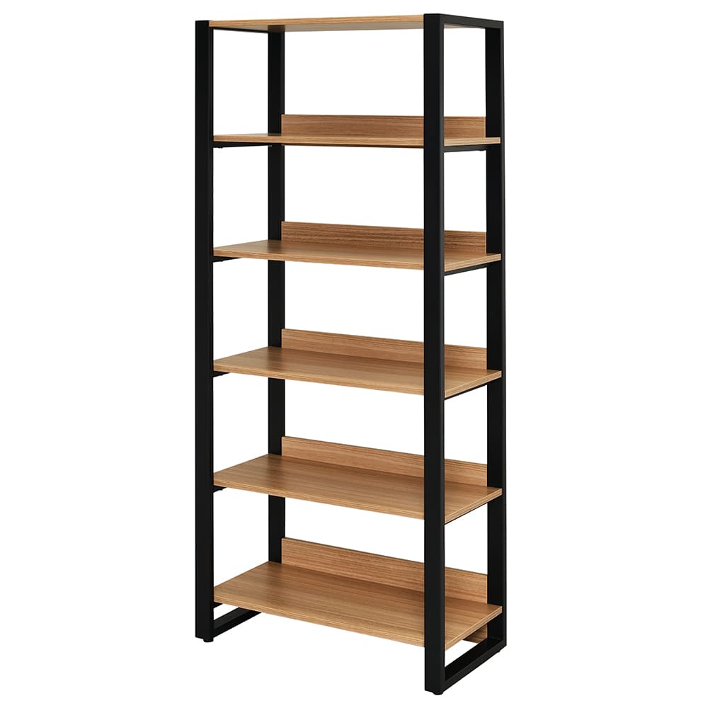 アール・エフ・ヤマカワ リスムシェルフ W800 5段 ウォルナット×ブラックフレーム  RFFSH-805DM-BF