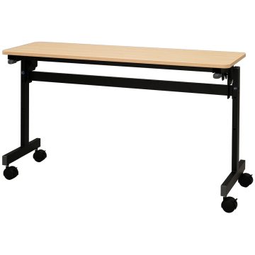 【車上渡し】アール・エフ・ヤマカワ シンプルフォールディング テーブルIII W1200×D400 ナチュラル (重量：15kg) RFFT3-1240NA|会議用・ミーテングテーブル