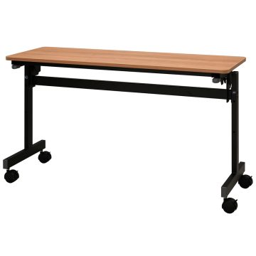 【車上渡し】アール・エフ・ヤマカワ シンプルフォールディング テーブルIII W1200×D450 ウォルナット (重量：16.1kg) RFFT3-1245DM|会議用・ミーテングテーブル