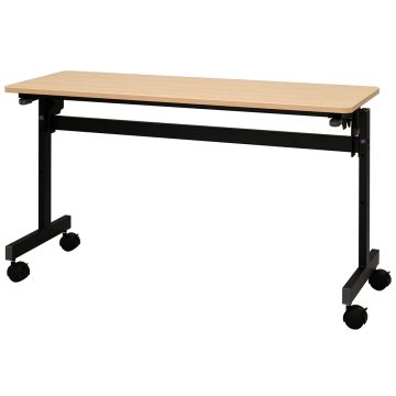 【車上渡し】アール・エフ・ヤマカワ シンプルフォールディング テーブルIII W1200×D450 ナチュラル (重量：16.1kg) RFFT3-1245NA|会議用・ミーテングテーブル