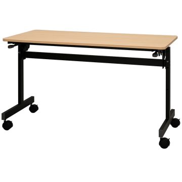 【車上渡し】アール・エフ・ヤマカワ シンプルフォールディング テーブルIII W1200×D600 ナチュラル (重量：18.9kg) RFFT3-1260NA|会議用・ミーテングテーブル