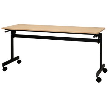 【車上渡し】アール・エフ・ヤマカワ シンプルフォールディング テーブルIII W1500×D600 ナチュラル (重量：22.3kg) RFFT3-1560NA|会議用・ミーテングテーブル