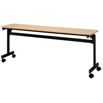 【車上渡し】アール・エフ・ヤマカワ シンプルフォールディング テーブルIII W1800×D400 ナチュラル (重量：18.8kg) RFFT3-1840NA|会議用・ミーテングテーブル