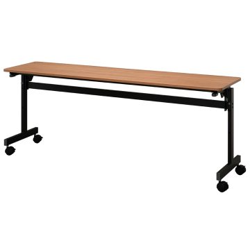 【車上渡し】アール・エフ・ヤマカワ シンプルフォールディング テーブルIII W1800×D450 ウォルナット (重量：21.2kg) RFFT3-1845DM|会議用・ミーテングテーブル