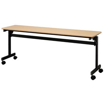 【車上渡し】アール・エフ・ヤマカワ シンプルフォールディング テーブルIII W1800×D450 ナチュラル (重量：21.2kg) RFFT3-1845NA|会議用・ミーテングテーブル