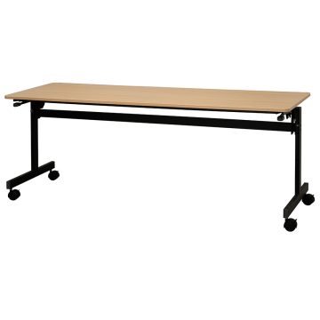 【車上渡し】アール・エフ・ヤマカワ シンプルフォールディング テーブルIII W1800×D600 ナチュラル (重量：24.5kg) RFFT3-1860NA|会議用・ミーテングテーブル