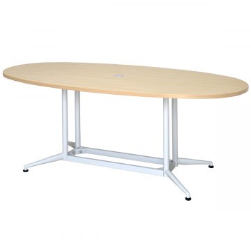 アール・エフ・ヤマカワ OAオーバルテーブル W1800×D900 ナチュラル (重量：32kg) RFOVT-OA1890NA|会議用・ミーテングテーブル