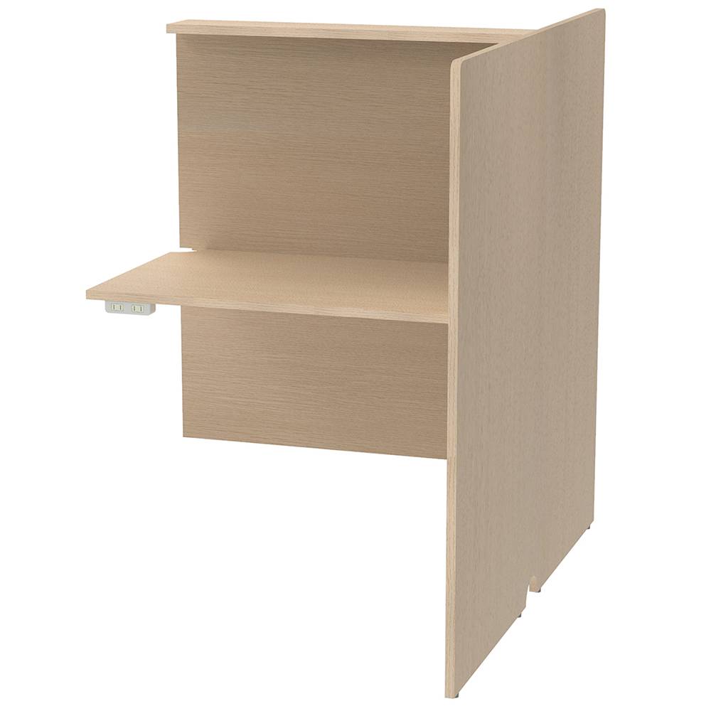 アール・エフ・ヤマカワ RFPCブース 対面タイプ 増連 W800×D1200 ナチュラルII 2ヶ口コンセント付 (重量：38kg) RFPCT-8012ADNA2-NC|オフィスデスク