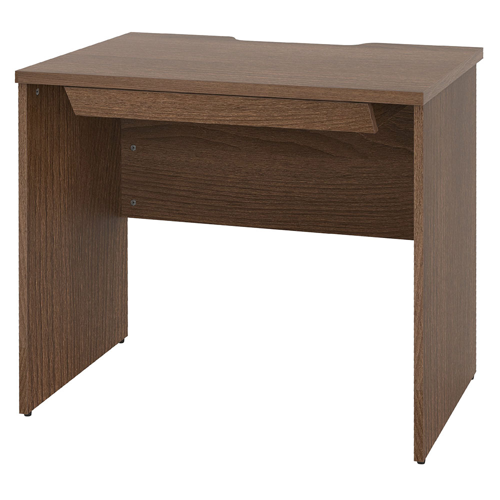 【車上渡し】アール・エフ・ヤマカワ プラン 木製デスク W800×D600 ウォルナット×ウォルナット脚 (引出付) (重量：25.2kg) RFPD-0860DM-DL-DR|オフィスデスク