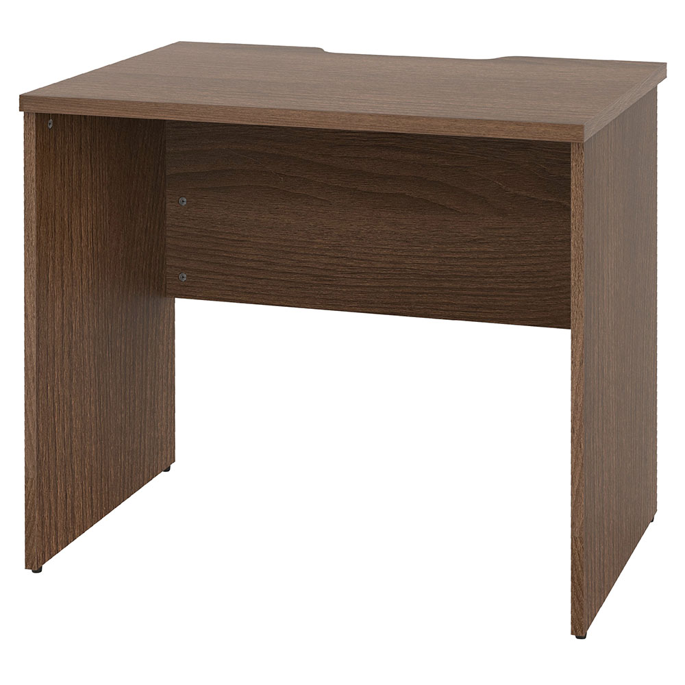 【車上渡し】アール・エフ・ヤマカワ プラン 木製デスク W800×D600 ウォルナット×ウォルナット脚 (重量：21kg) RFPD-0860DM-DL|オフィスデスク