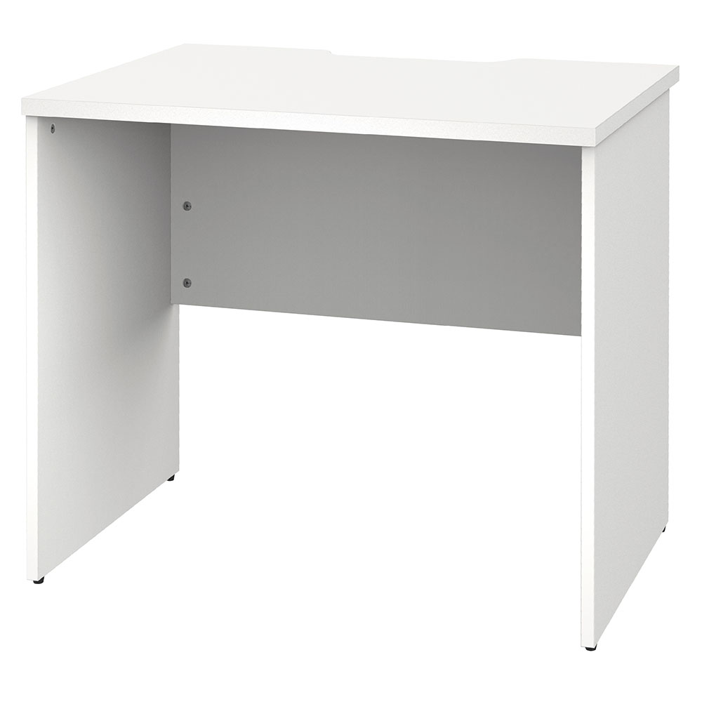 【車上渡し】アール・エフ・ヤマカワ プラン 木製デスク W800×D600 ホワイト×ホワイト脚 (重量：21kg) RFPD-0860WH-WL|オフィスデスク