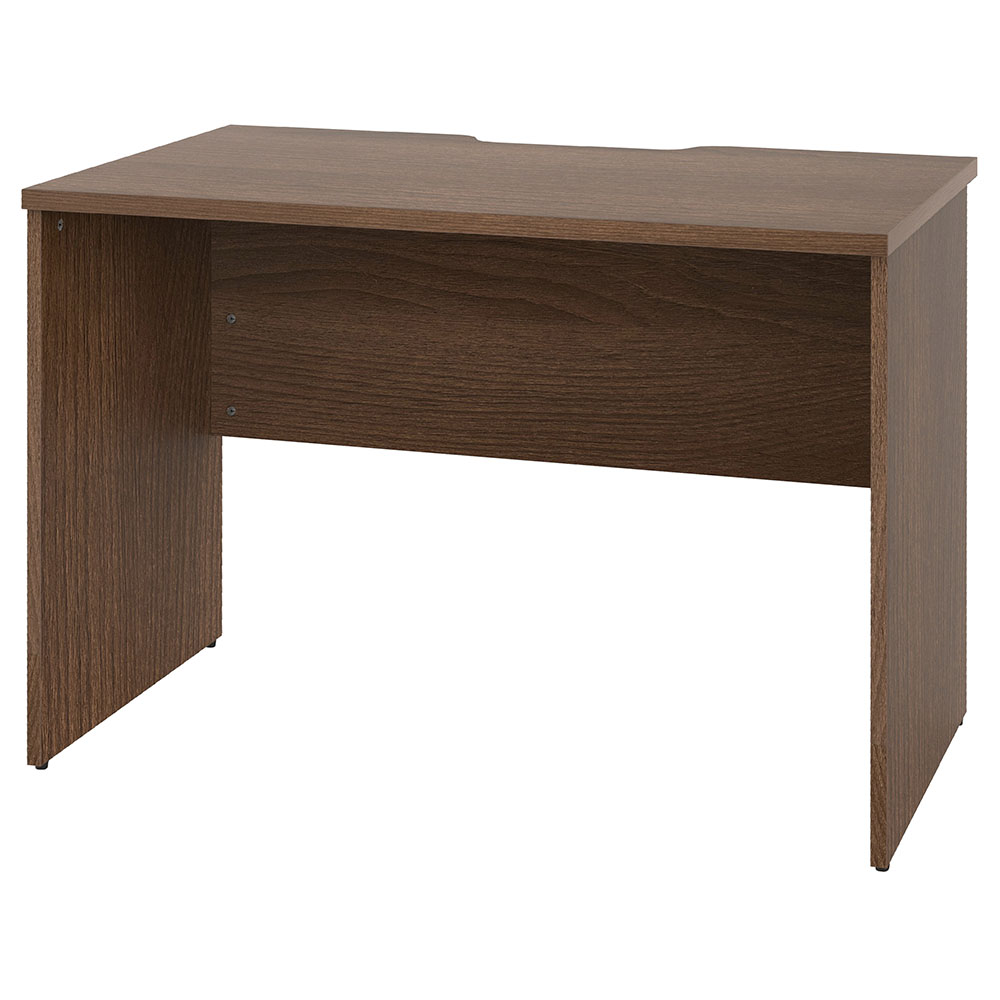 【車上渡し】アール・エフ・ヤマカワ プラン 木製デスク W1000×D600 ウォルナット×ウォルナット脚 (重量：23.3kg) RFPD-1060DM-DL|オフィスデスク