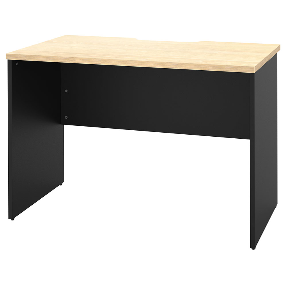 【車上渡し】アール・エフ・ヤマカワ プラン 木製デスク W1000×D600 ナチュラル×ブラック脚 (重量：23.3kg) RFPD-1060NA-BL|オフィスデスク