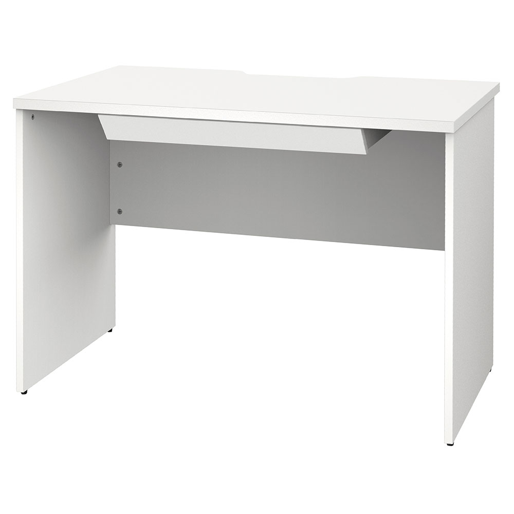 【車上渡し】アール・エフ・ヤマカワ プラン 木製デスク W1000×D600 ホワイト×ホワイト脚 (引出付) (重量：27.5kg) RFPD-1060WH-WL-DR|オフィスデスク