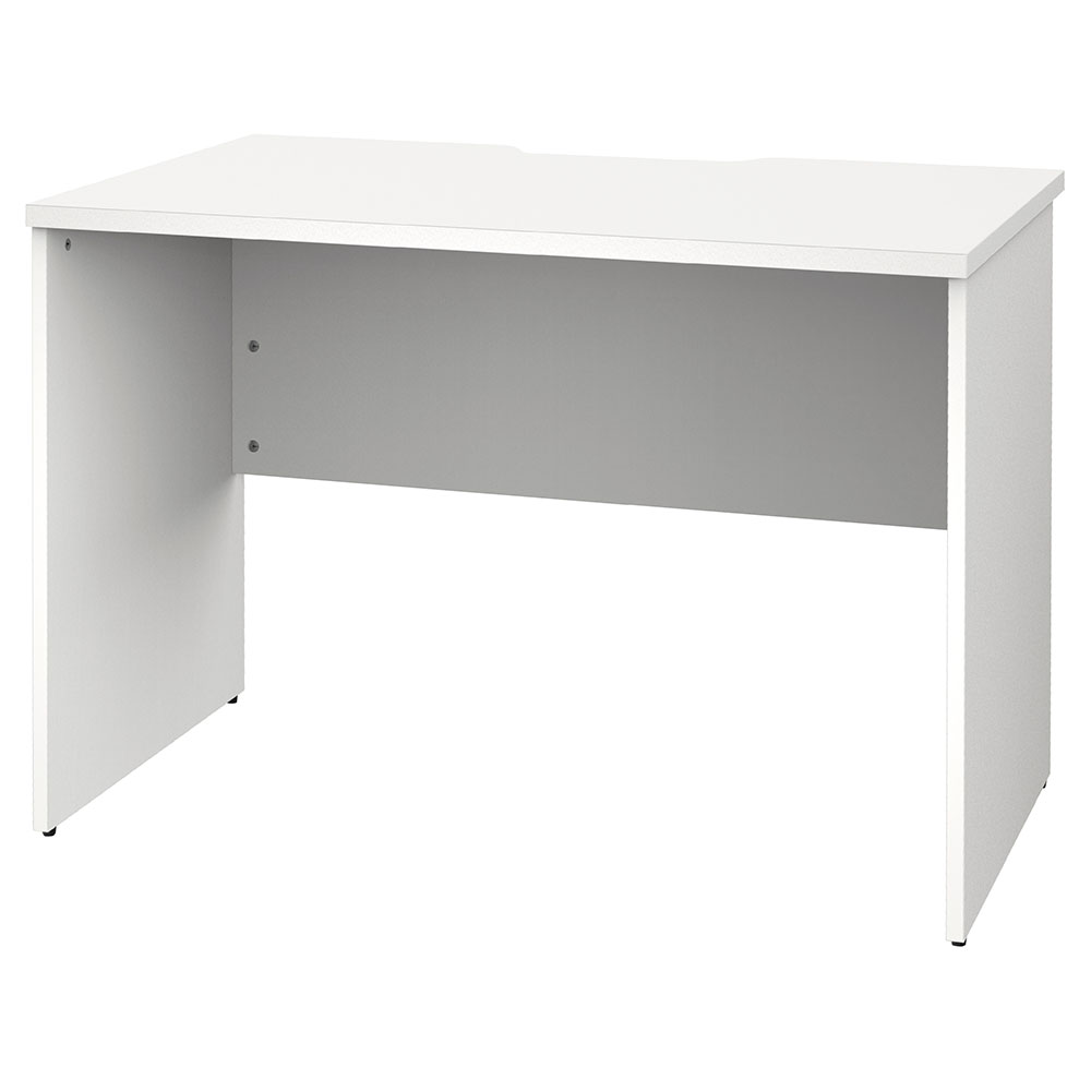 【車上渡し】アール・エフ・ヤマカワ プラン 木製デスク W1000×D600 ホワイト×ホワイト脚 (重量：23.3kg) RFPD-1060WH-WL|オフィスデスク