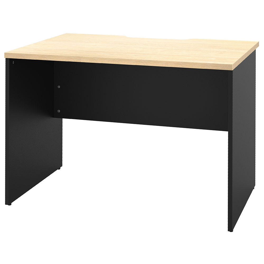 【車上渡し】アール・エフ・ヤマカワ プラン 木製デスク W1000×D700 ナチュラル×ブラック脚 (重量：25.9kg) RFPD-1070NA-BL|オフィスデスク