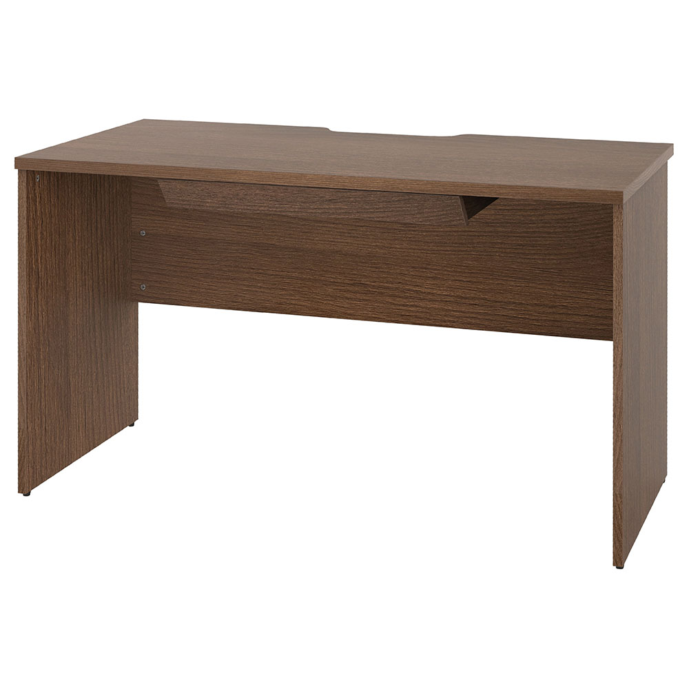 【車上渡し】アール・エフ・ヤマカワ プラン 木製デスク W1200×D600 ウォルナット×ウォルナット脚 (引出付) (重量：30.3kg) RFPD-1260DM-DL-DR|オフィスデスク