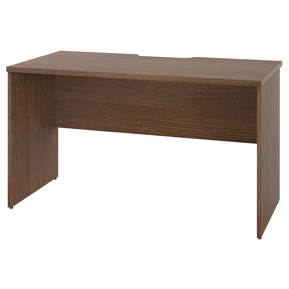 【車上渡し】アール・エフ・ヤマカワ プラン 木製デスク W1200×D600 ウォルナット×ウォルナット脚 (重量：26.1kg) RFPD-1260DM-DL|オフィスデスク