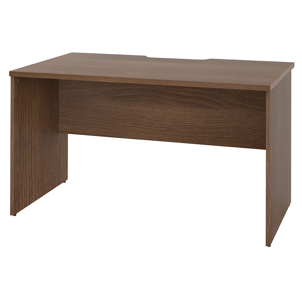 【車上渡し】アール・エフ・ヤマカワ プラン 木製デスク W1200×D700 ウォルナット×ウォルナット脚 (重量：29.1kg) RFPD-1270DM-DL|オフィスデスク