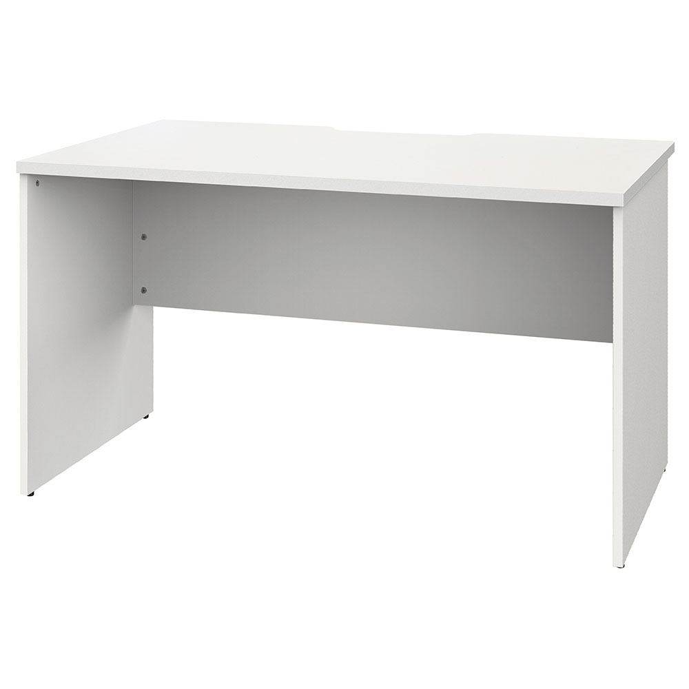 【車上渡し】アール・エフ・ヤマカワ プラン 木製デスク W1200×D700 ホワイト×ホワイト脚 (重量：29.1kg) RFPD-1270WH-WL|オフィスデスク