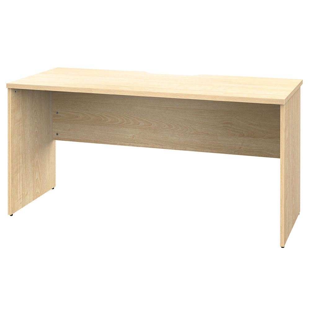 【車上渡し】アール・エフ・ヤマカワ プラン 木製デスク W1400×D600 ナチュラル×ナチュラル脚 (重量：28.9kg) RFPD-1460NA-NL|オフィスデスク