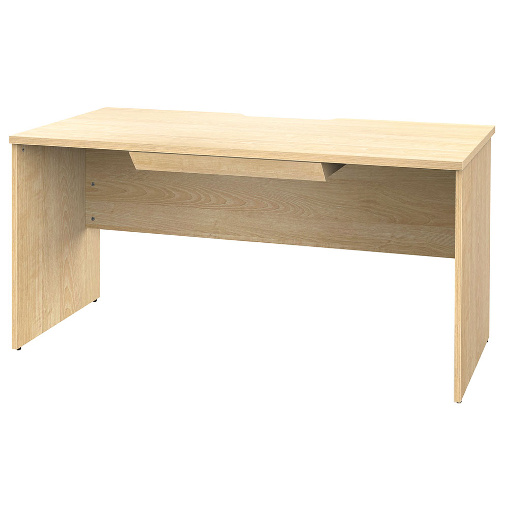 【車上渡し】アール・エフ・ヤマカワ プラン 木製デスク W1400×D700 ナチュラル×ナチュラル脚 (引出付) (重量：36.2kg) RFPD-1470NA-NL-DR|オフィスデスク