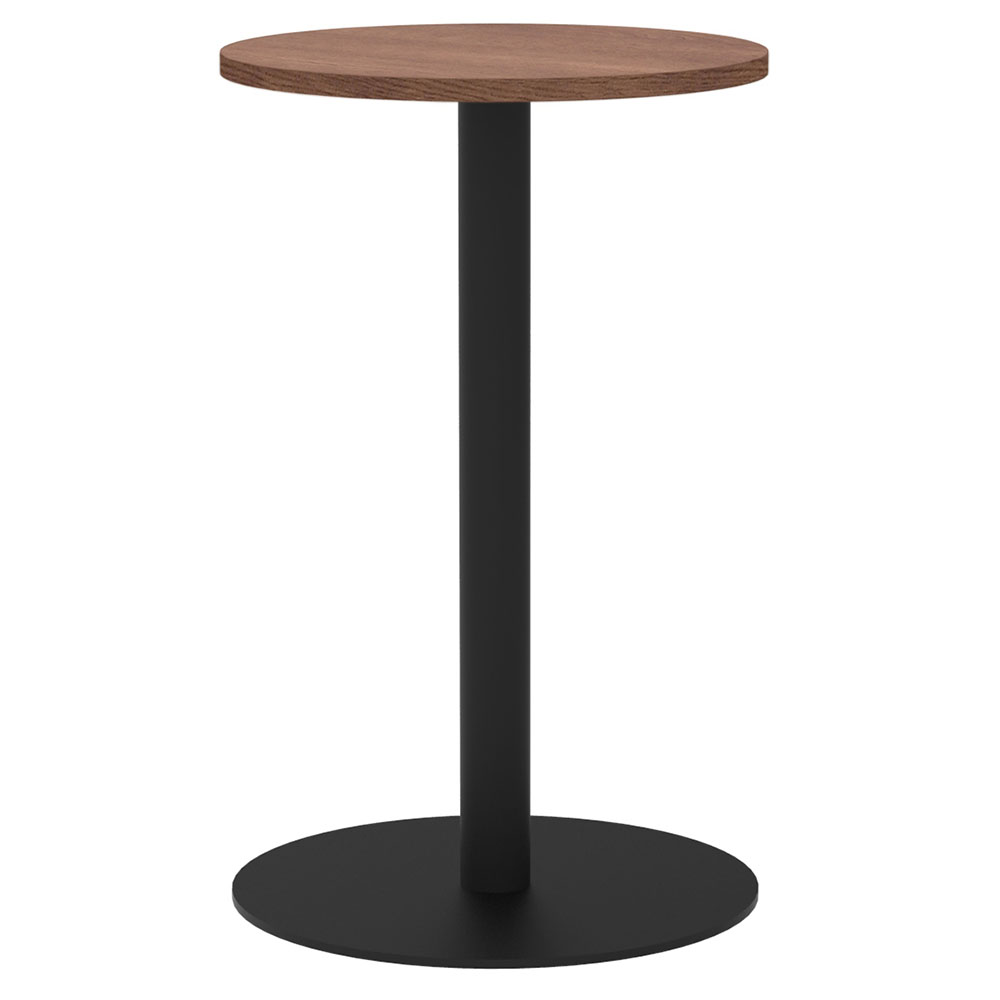 【車上渡し】アール・エフ・ヤマカワ リスタ カフェテーブル 丸形 φ450 ウォルナット (重量：15.3kg) RFRCT-450RDM|会議用・ミーテングテーブル