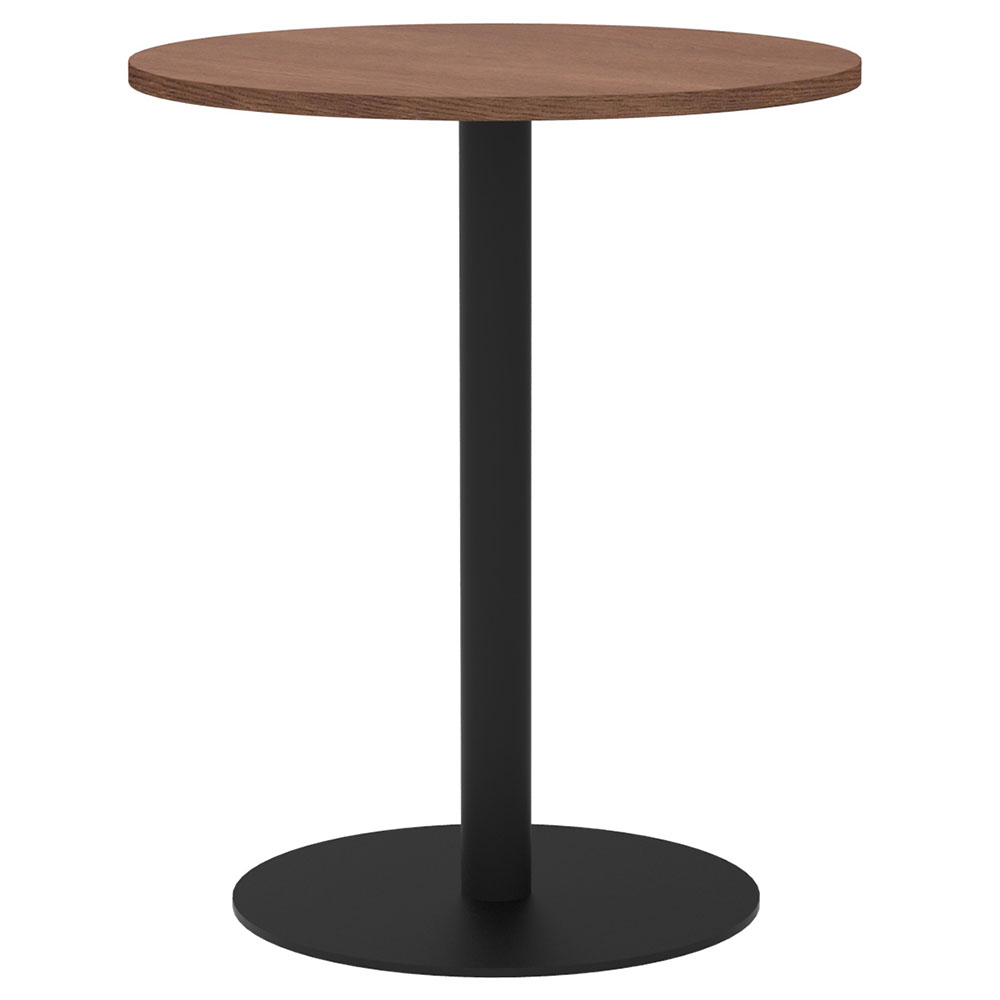 【車上渡し】アール・エフ・ヤマカワ リスタ カフェテーブル 丸形 φ600 ウォルナット (重量：16.8kg) RFRCT-600RDM|会議用・ミーテングテーブル