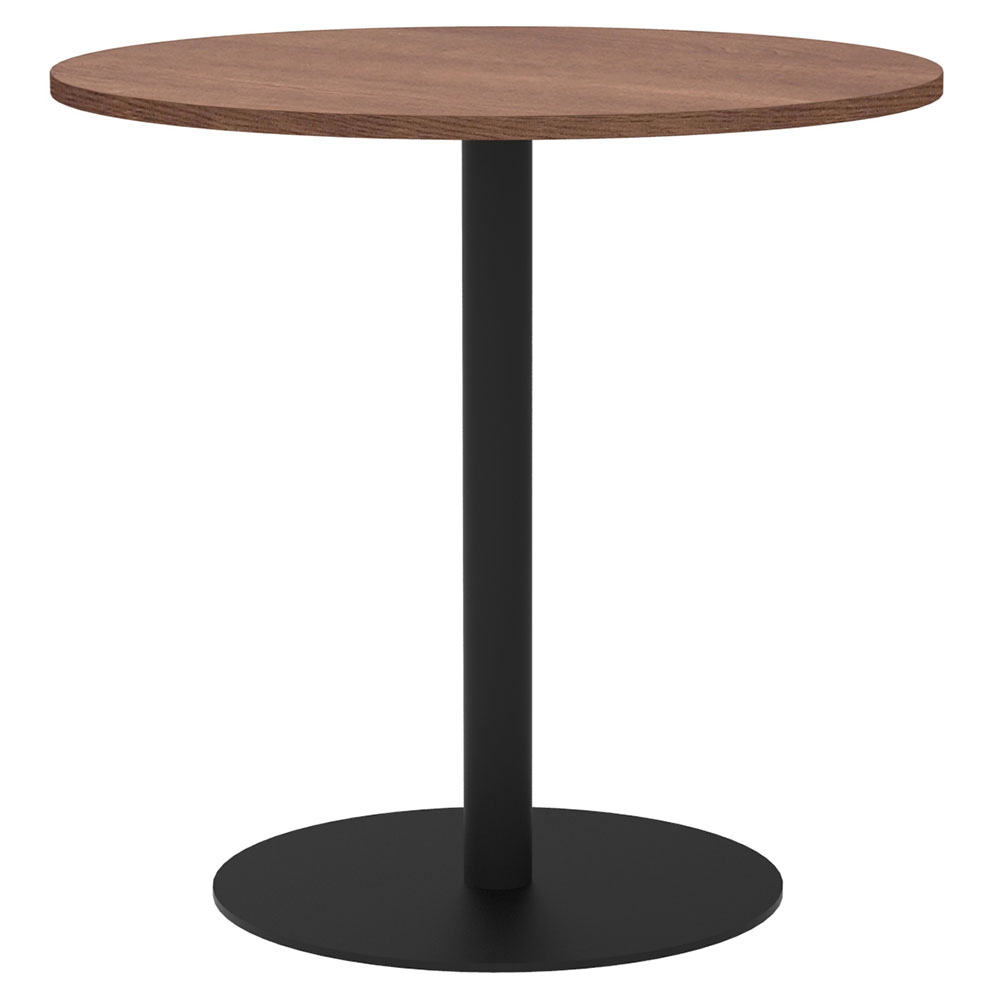 【車上渡し】アール・エフ・ヤマカワ リスタ カフェテーブル 丸形 φ750 ウォルナット (重量：22kg) RFRCT-750RDM|会議用・ミーテングテーブル